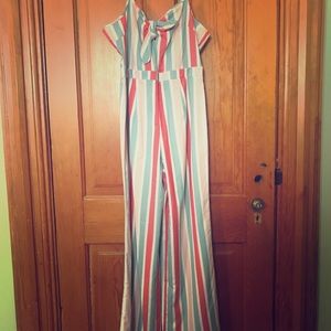 Romeo & Juliet striped one piece pant suit